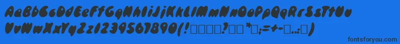 SkidoosCyrItalic Font – Black Fonts on Blue Background