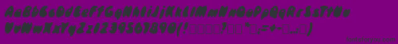 SkidoosCyrItalic Font – Black Fonts on Purple Background