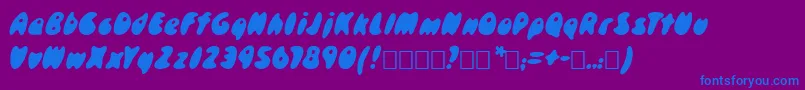 SkidoosCyrItalic Font – Blue Fonts on Purple Background