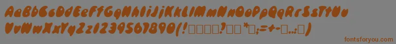 SkidoosCyrItalic Font – Brown Fonts on Gray Background