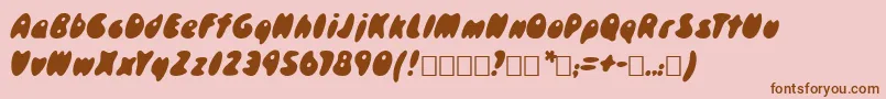 SkidoosCyrItalic Font – Brown Fonts on Pink Background