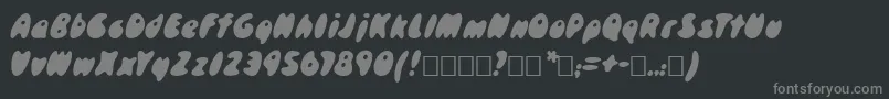 SkidoosCyrItalic Font – Gray Fonts on Black Background