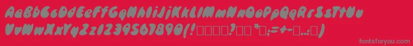 フォントSkidoosCyrItalic – 赤い背景に灰色の文字