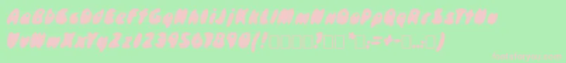 SkidoosCyrItalic Font – Pink Fonts on Green Background