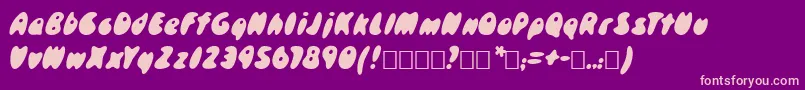 SkidoosCyrItalic Font – Pink Fonts on Purple Background