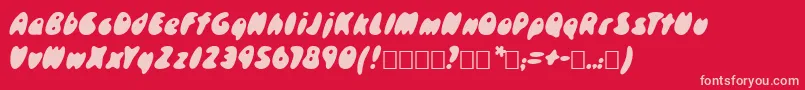 SkidoosCyrItalic Font – Pink Fonts on Red Background