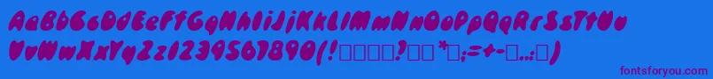 SkidoosCyrItalic Font – Purple Fonts on Blue Background