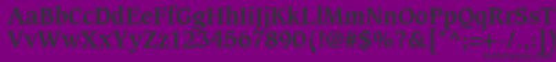 GrammateusSsiBold-fontti – mustat fontit violetilla taustalla