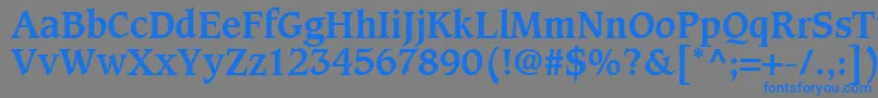 フォントGrammateusSsiBold – 灰色の背景に青い文字