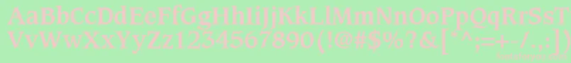 GrammateusSsiBold Font – Pink Fonts on Green Background
