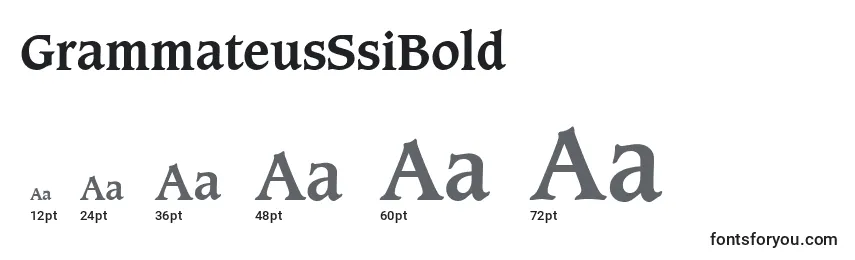 GrammateusSsiBold Font Sizes