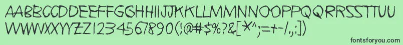 フォントEchoes – 緑の背景に黒い文字