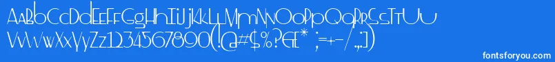 SsDrebeden Font – White Fonts on Blue Background