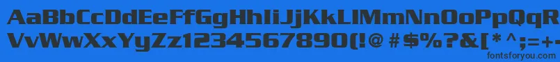 フォントSerpentineLtBold – 黒い文字の青い背景