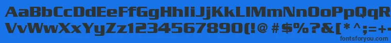 SerpentineLtBold Font – Black Fonts on Blue Background