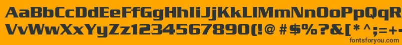 Шрифт SerpentineLtBold – чёрные шрифты на оранжевом фоне
