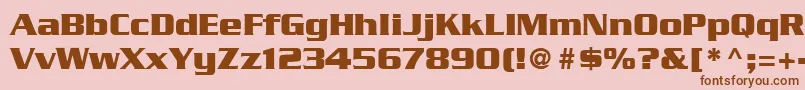 フォントSerpentineLtBold – ピンクの背景に茶色のフォント