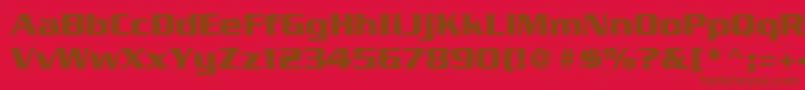 SerpentineLtBold Font – Brown Fonts on Red Background