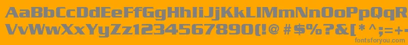 SerpentineLtBold-fontti – harmaat kirjasimet oranssilla taustalla