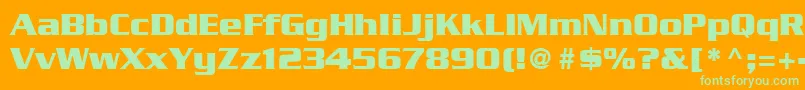 SerpentineLtBold Font – Green Fonts on Orange Background