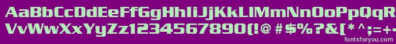 SerpentineLtBold Font – Green Fonts on Purple Background