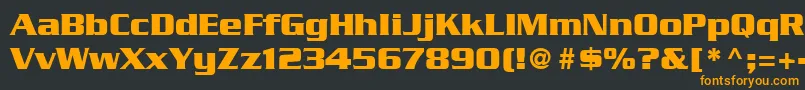 Шрифт SerpentineLtBold – оранжевые шрифты на чёрном фоне