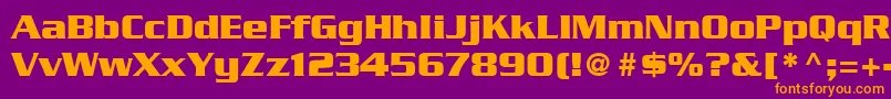 フォントSerpentineLtBold – 紫色の背景にオレンジのフォント