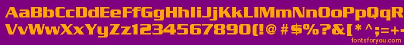 SerpentineLtBold Font – Orange Fonts on Purple Background