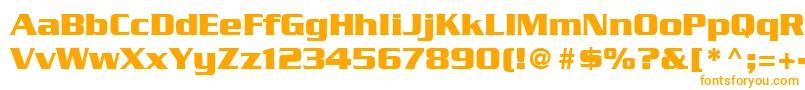 SerpentineLtBold-fontti – oranssit fontit valkoisella taustalla