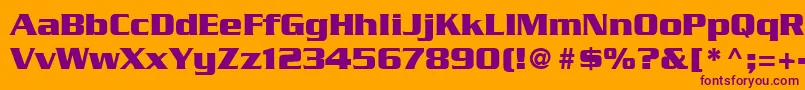 フォントSerpentineLtBold – オレンジの背景に紫のフォント