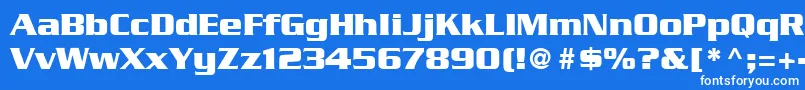 フォントSerpentineLtBold – 青い背景に白い文字