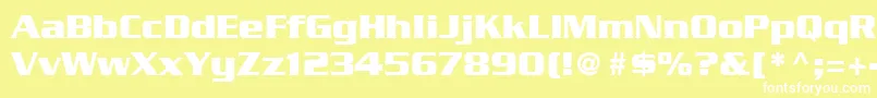 SerpentineLtBold Font – White Fonts on Yellow Background