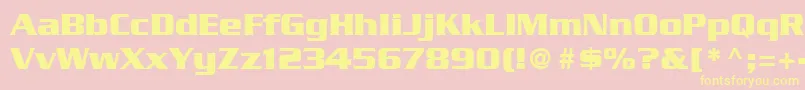 SerpentineLtBold Font – Yellow Fonts on Pink Background