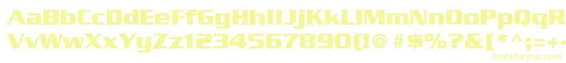 SerpentineLtBold-Schriftart – Gelbe Schriften auf weißem Hintergrund