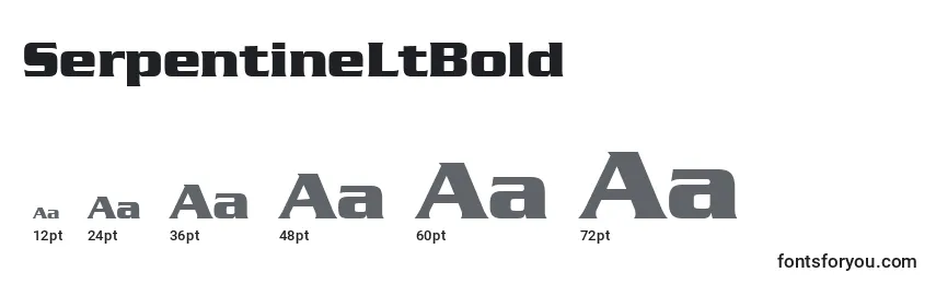 SerpentineLtBold Font Sizes