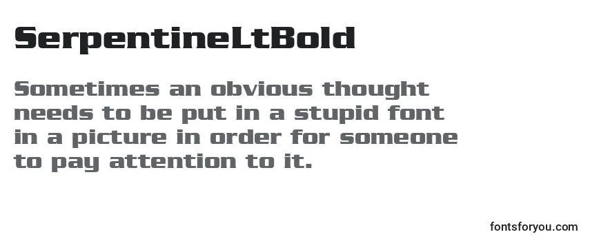 Review of the SerpentineLtBold Font