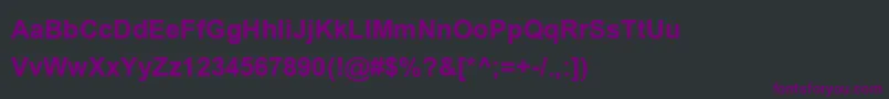 フォントUtsaahBold – 黒い背景に紫のフォント