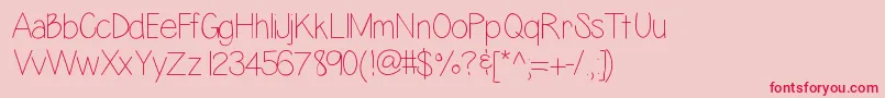 Lazyday Font – Red Fonts on Pink Background