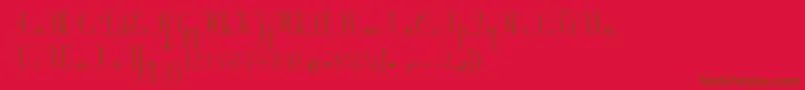 Шрифт EcolierCourt – коричневые шрифты на красном фоне