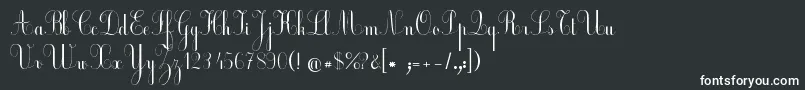 フォントEcolierCourt – 白い文字