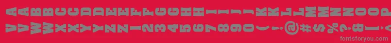 AachenVertical Font – Gray Fonts on Red Background
