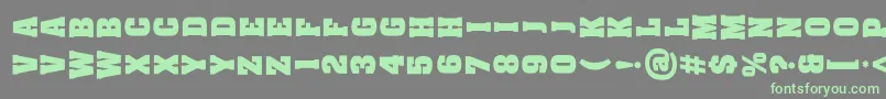 AachenVertical Font – Green Fonts on Gray Background
