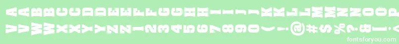 フォントAachenVertical – 緑の背景に白い文字