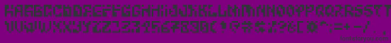 BitwiseAlpha-fontti – mustat fontit violetilla taustalla