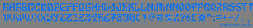 BitwiseAlpha Font – Blue Fonts on Gray Background