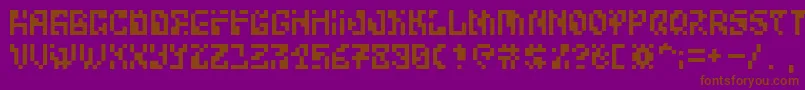 BitwiseAlpha Font – Brown Fonts on Purple Background