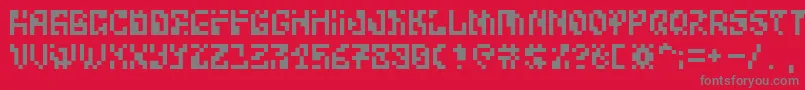 BitwiseAlpha Font – Gray Fonts on Red Background