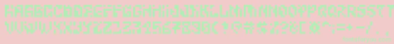 BitwiseAlpha Font – Green Fonts on Pink Background