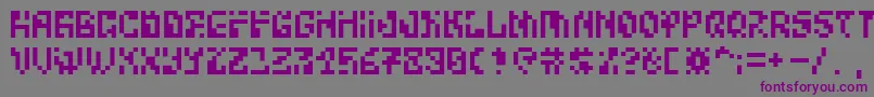 Шрифт BitwiseAlpha – фиолетовые шрифты на сером фоне
