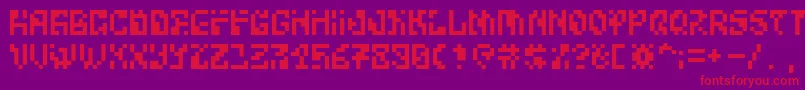 BitwiseAlpha Font – Red Fonts on Purple Background